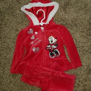 Adorable Disney Minnie Mouse hoodie and pants set
