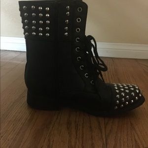 Women's Black Studded Boots