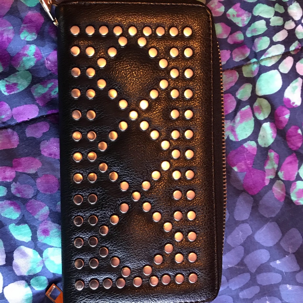 Black Studded Wallet