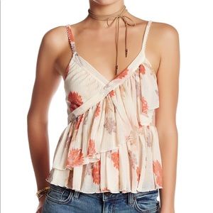 Free People Melbourne Ruffle Ribbed Tank