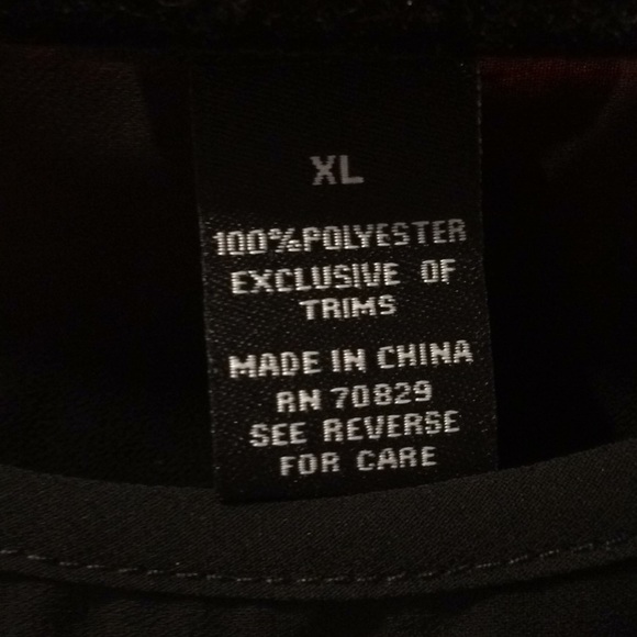 Black crop top with lace bottom. - Picture 3 of 3