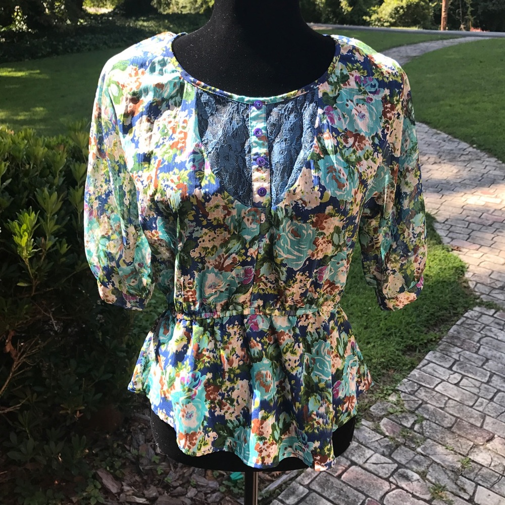 Fire Los Angeles Floral Blouse