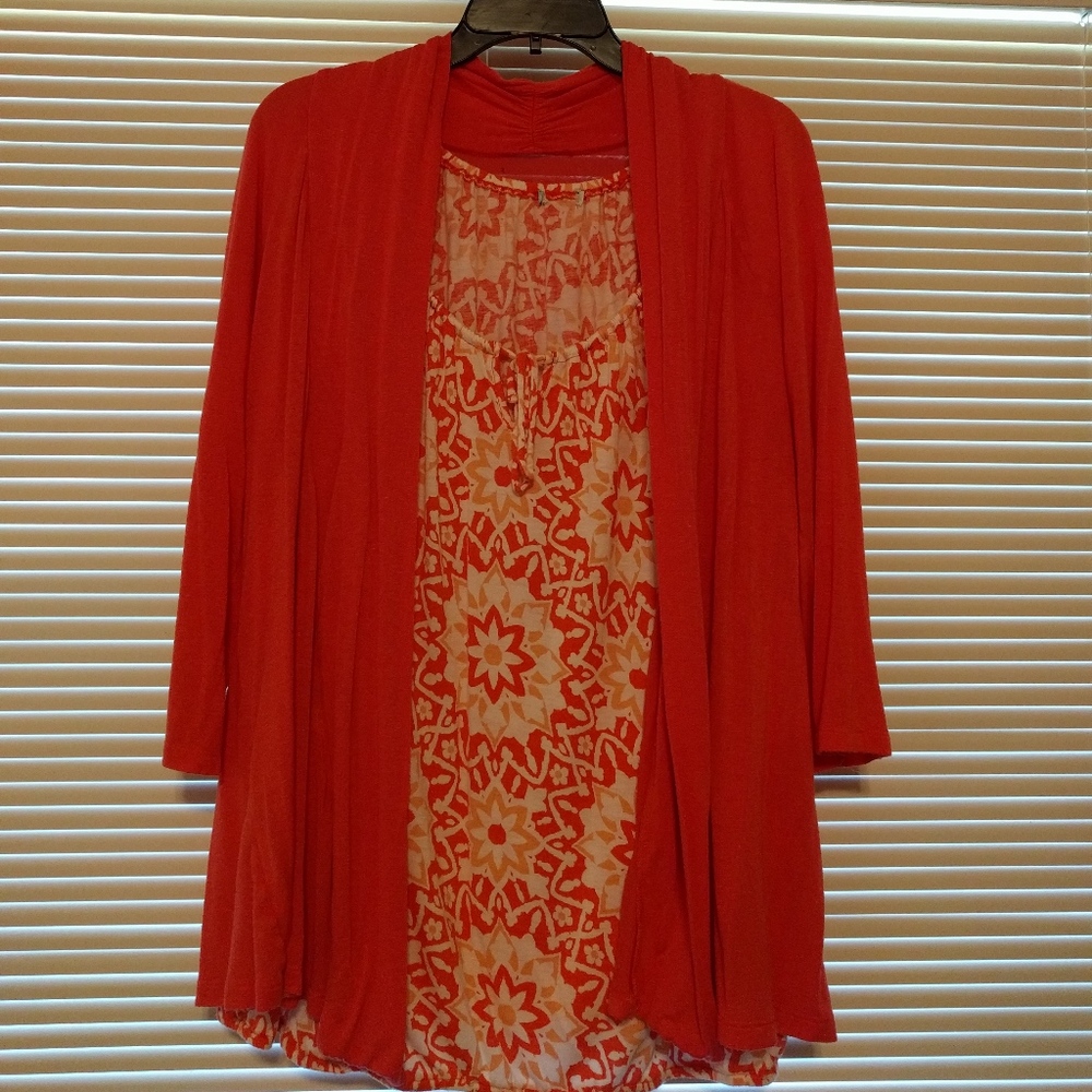 Coral cardigan