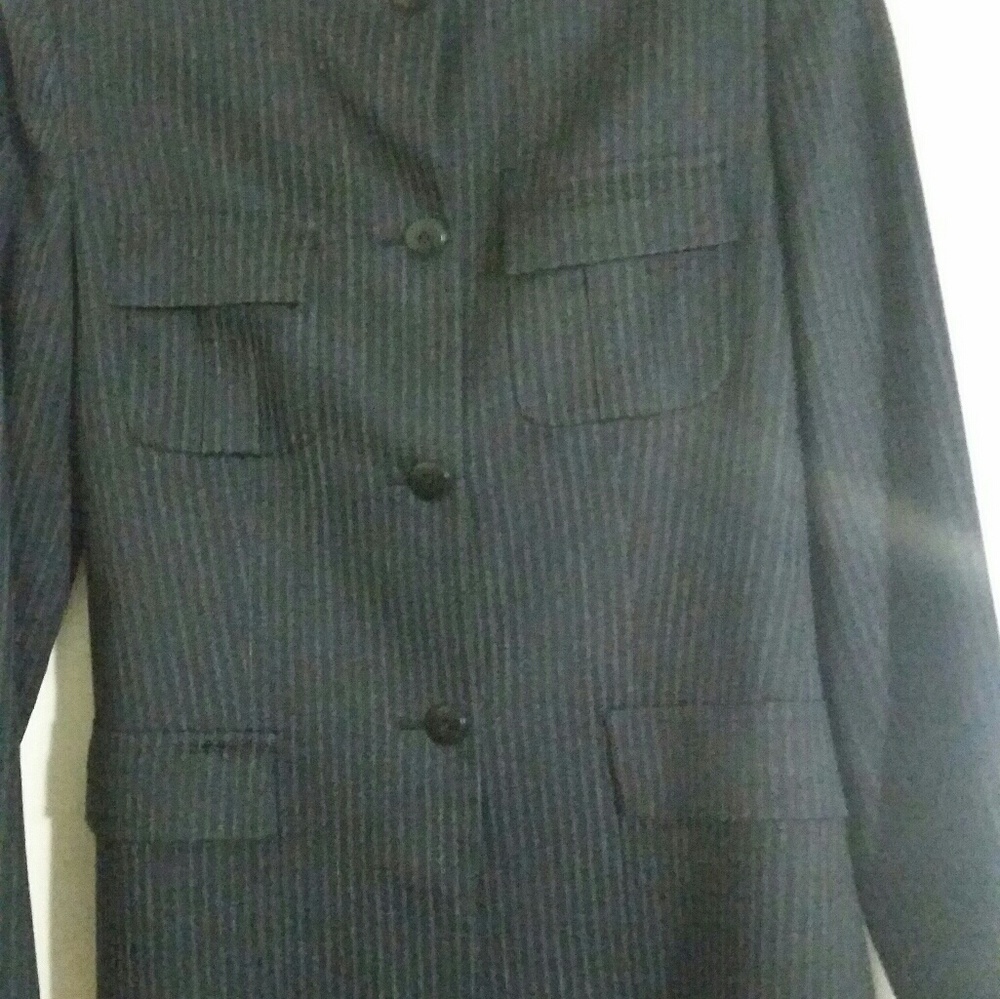 Max Mara pin stripe pants suit made in Italy