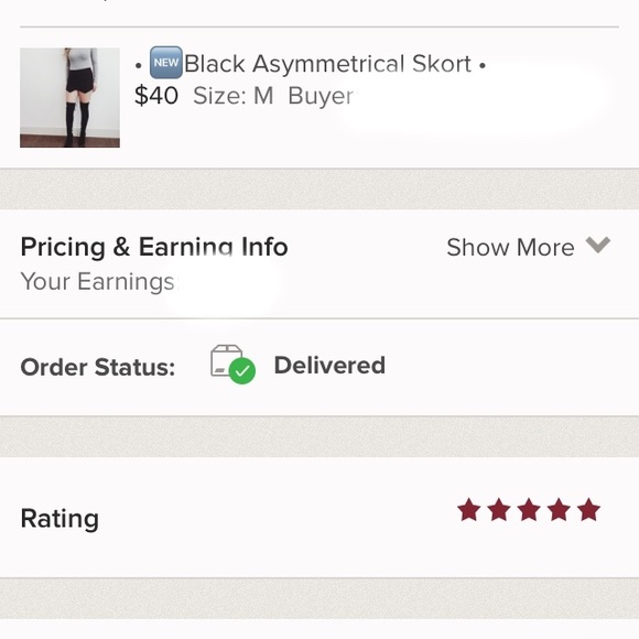 Black Asymmetrical Skort - Picture 7 of 7