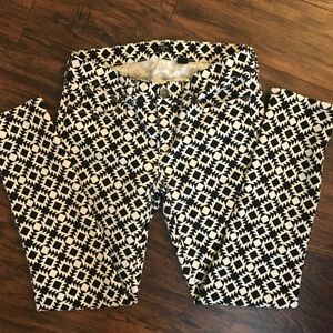 J. Crew Stretch Crop Jeans with pattern