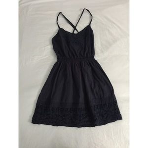 Hollister Navy Blue Criss Cross Back Dress