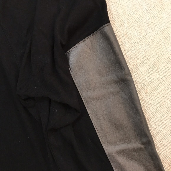 Designer Leather Panel Dress-Small - Picture 4 of 4