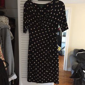 Ralph Lauren Jersey Polka Dot Dress