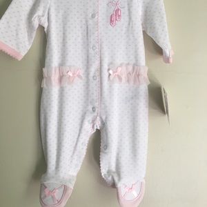 NWT baby girl ballerina Feetie PJs - size Newborn