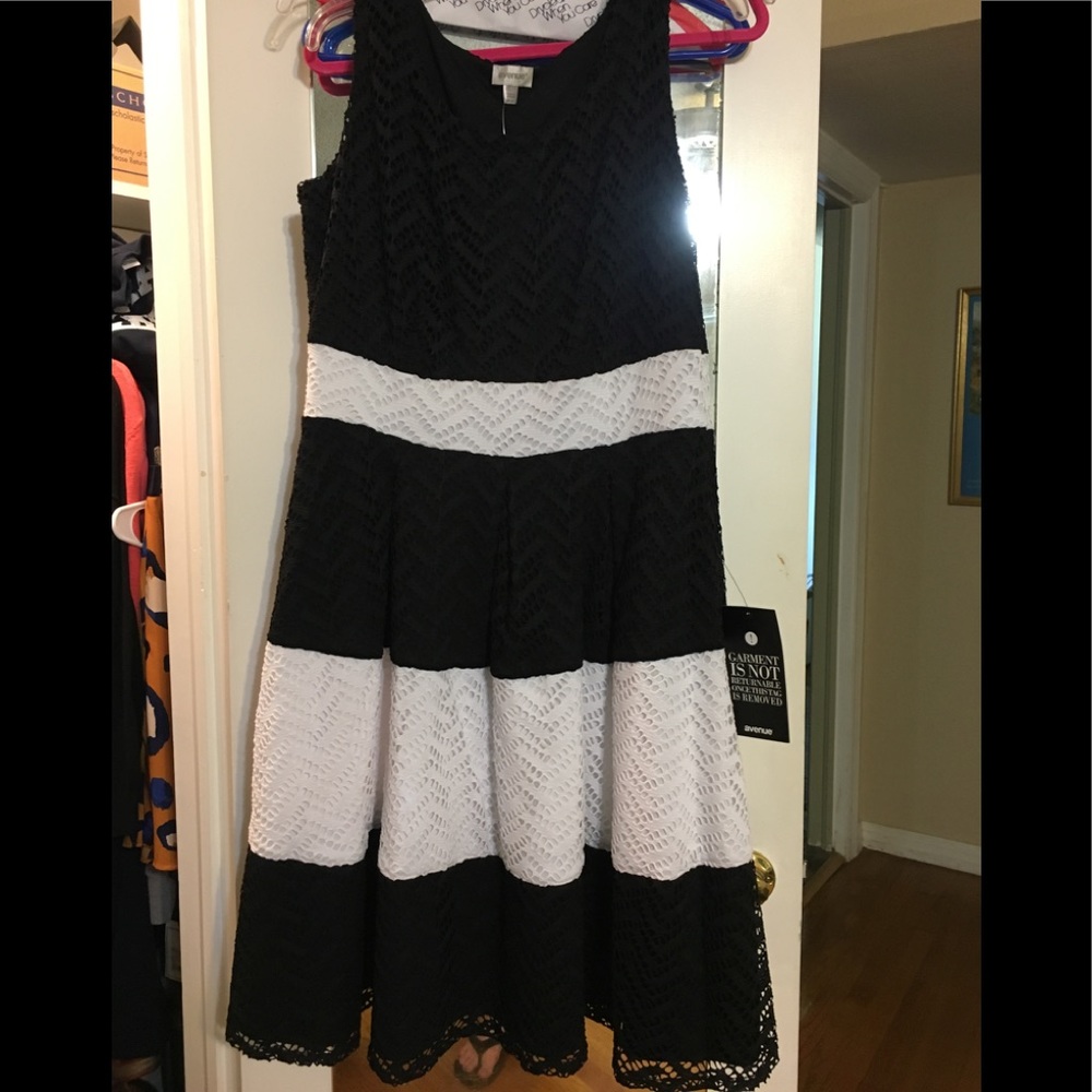Black and White Lace Dress