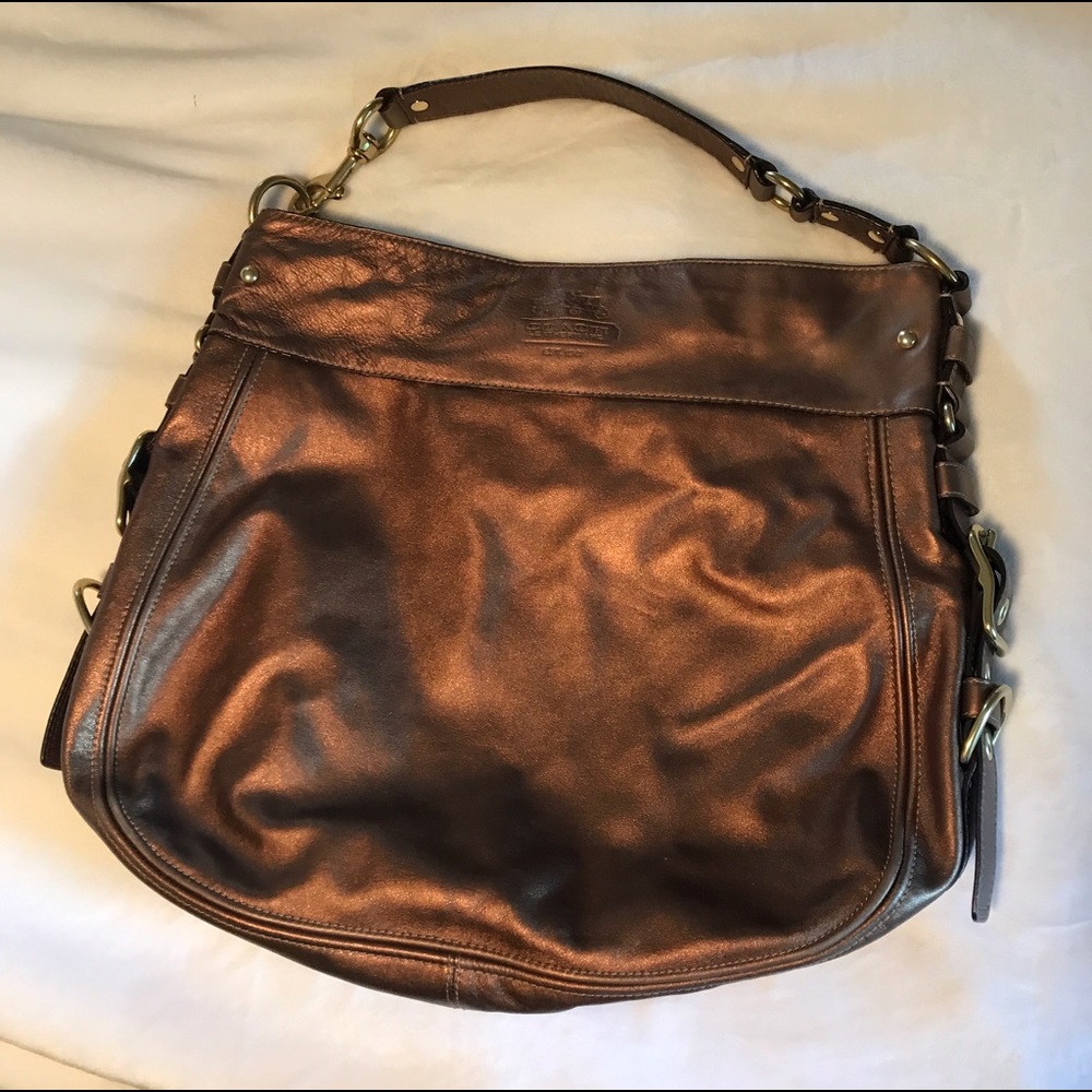 COACH Leather bronze bag/purse
