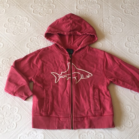 Mini Boden Other - Mini Boden - Hooded Zip-Up Shark Sweatshirt Jacket