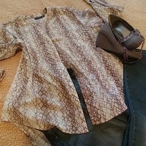 XL Snake Skin Print Apt 9 Blouse