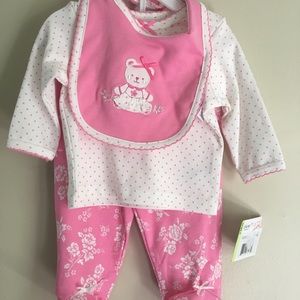 NWT Little Me Baby Girl 3pc outfit