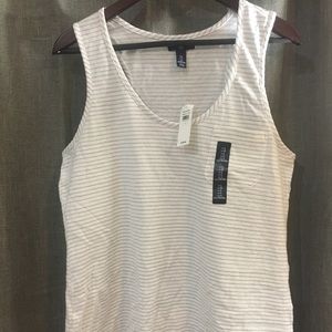 GAP Tank Top - white with silver stripes