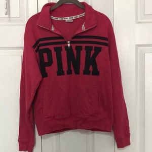 Red VS PINK half zip sweatshirt