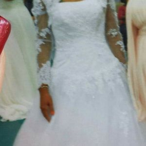 David's bridal tufile ballroom gown