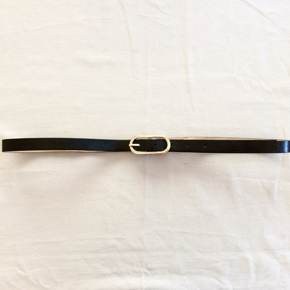Skinny Black Belt