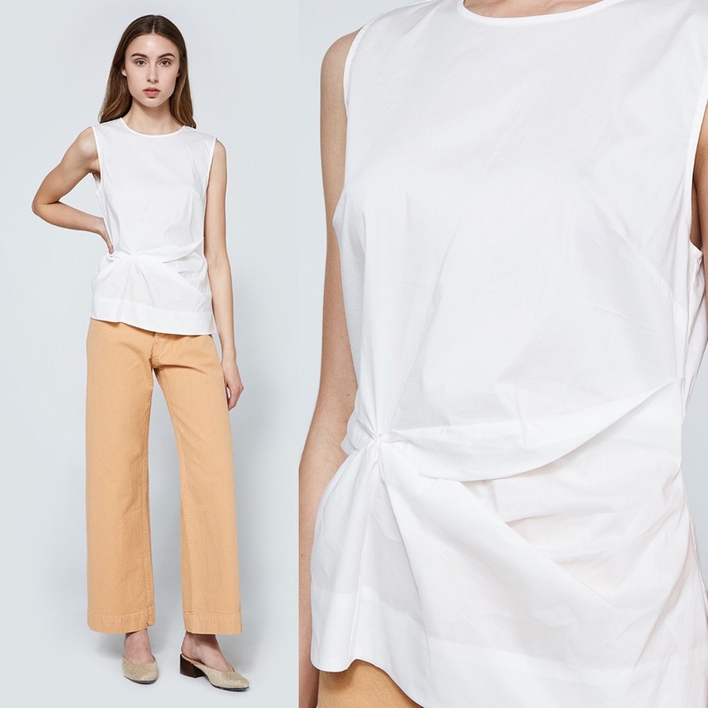 NWT🔖 Just Female White Top with Knotted Detail