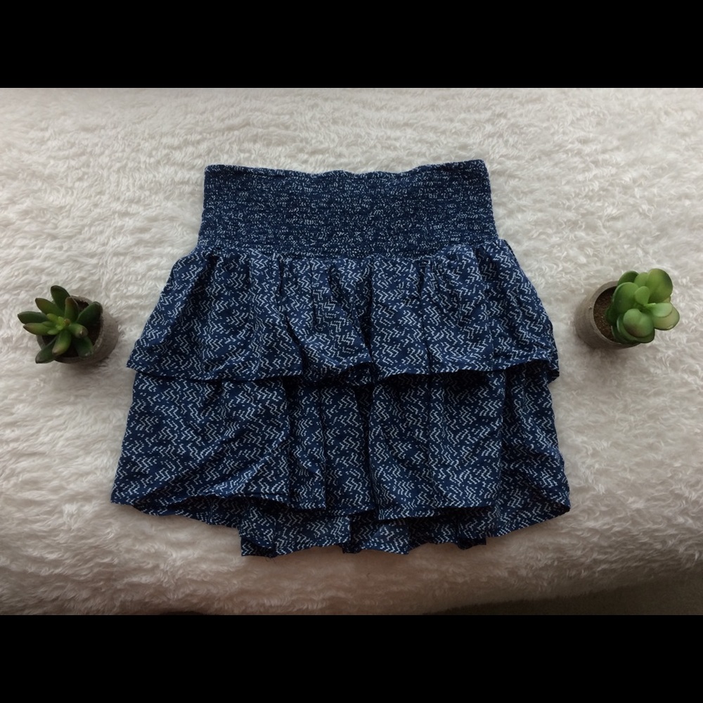 Blue and White Skirt