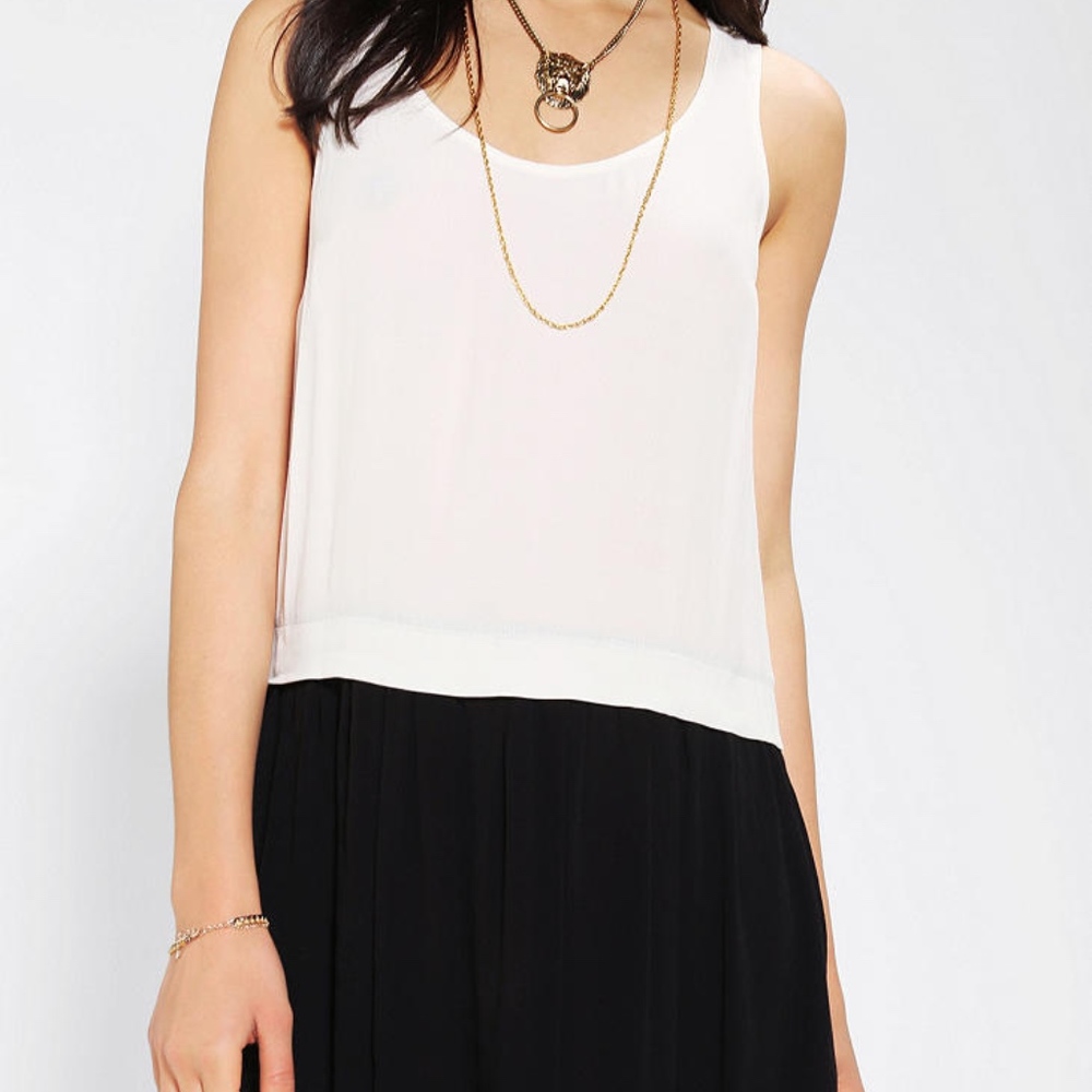 UO Cooperative White Dropwaist Tank Dress NWOT