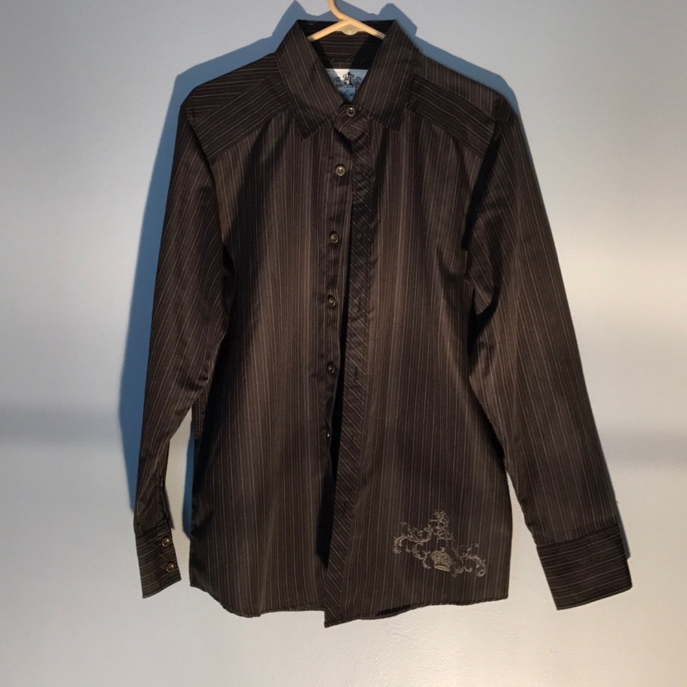 M Level Ten long sleeve button up with cool design