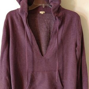 Marked purple v-neck hoodie