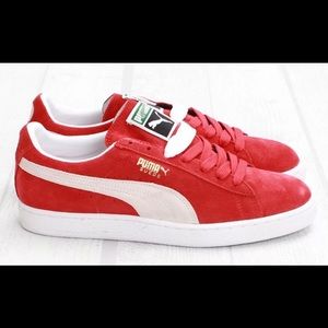 Red Suede Pumas