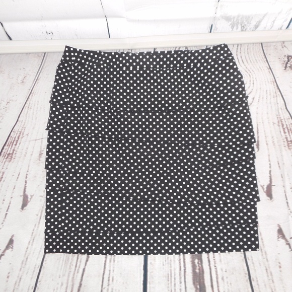 White House Black Market Dresses & Skirts - White House Black Market Polka Dot Tiered Skirt