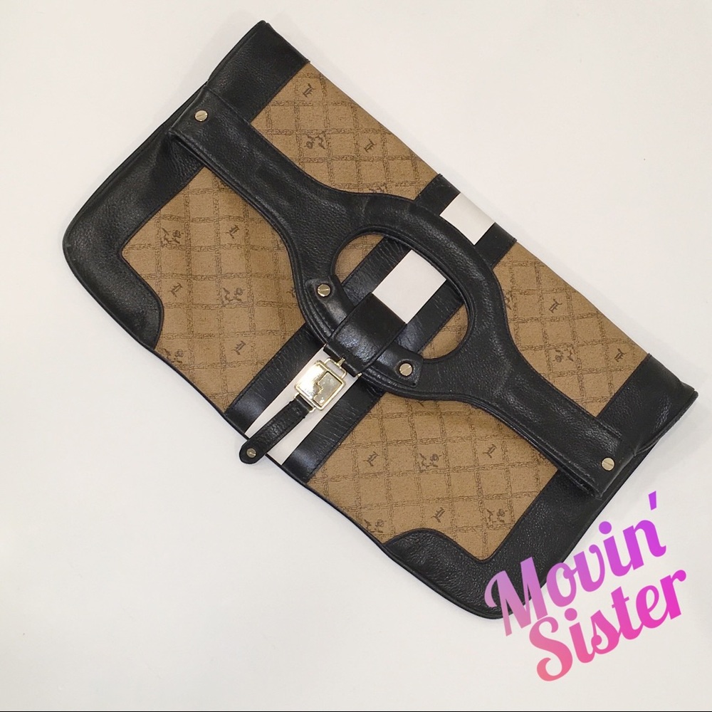 L.A.M.B Carlisle Clutch, Large, Saddle Orig. $425