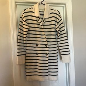 Black and Cream Stripe Cardigan