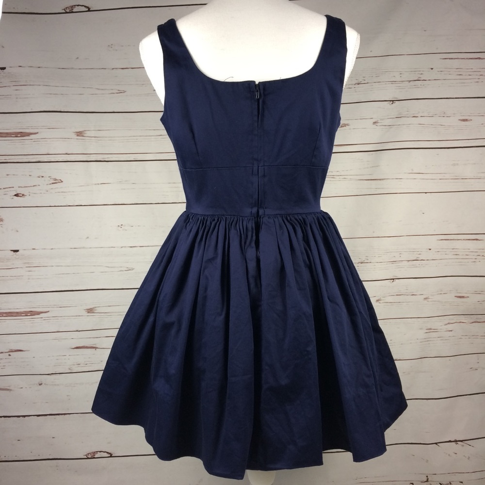 BB Dakota Navy RETRO MOD TEA Dress Jack  szM - Picture 2 of 7
