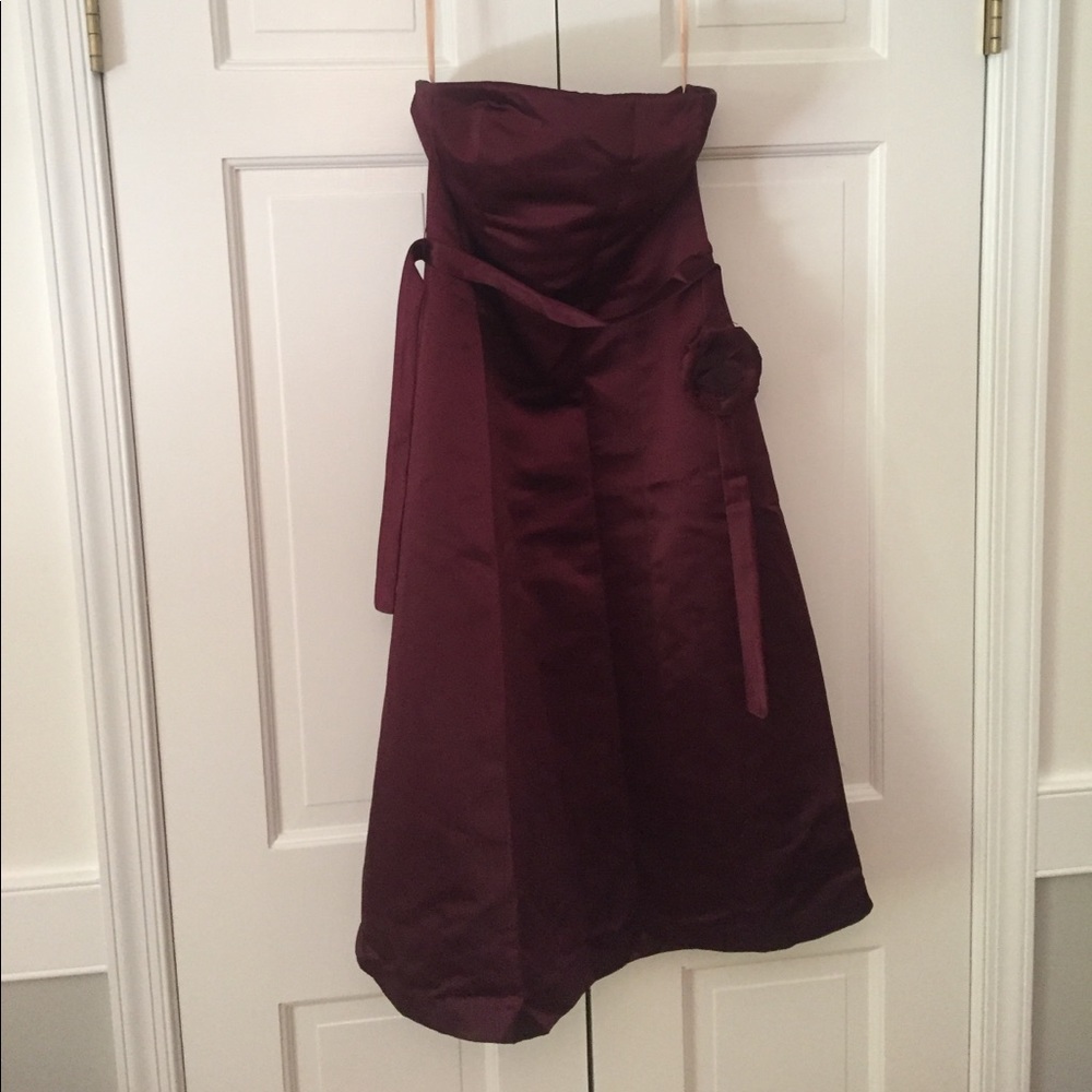 BCBG Merlot midi length cocktail dress