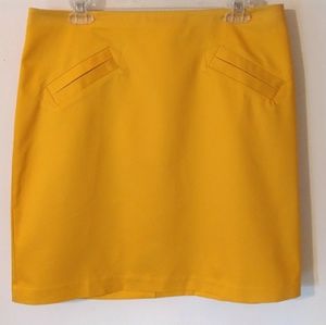 Sunshine Yellow short pencil skirt