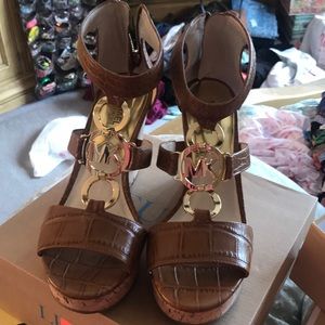 Michael Kors Leather Wedges