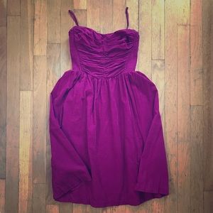 Anthropologie brand people velvet strapless dress