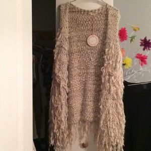 Umgee Brown and white cardigan