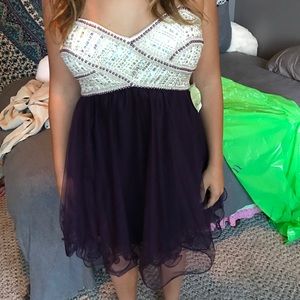 Purple short homecoming dress