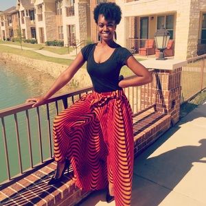 Red Tiger Print Pants