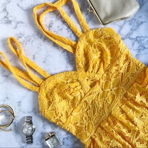 Material Girl - Bright Yellow Romper/Dress