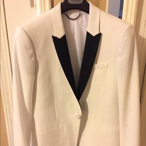 Men's TopMan Skinny Fit White Tux jacket