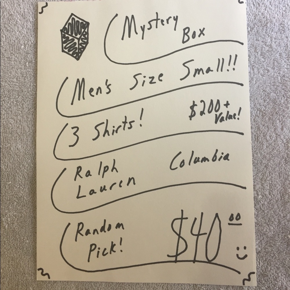 Mystery Box 3 Men's Name Brand Shirts Size Small