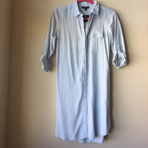 ❌SOLD❌NWT Topshop Long Sleeve Button Down Dress 2 - Picture 1 of 5