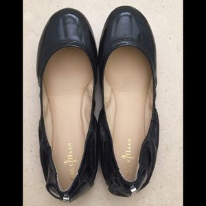 Black patent leather Cole Haan Ballet Flats