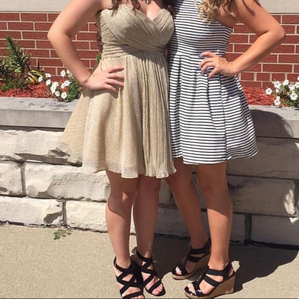 Gold homecoming dress