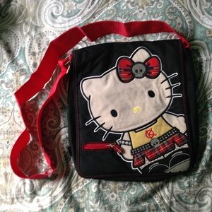 90s hello kitty punk messenger bag