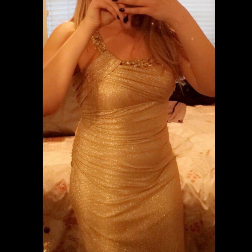 Maxi gold dress