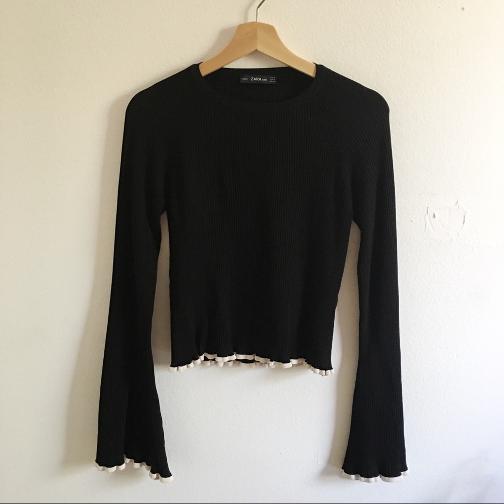 Zara trumpet sleeves sweater