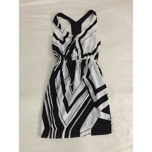 Black and White Patterned Dress